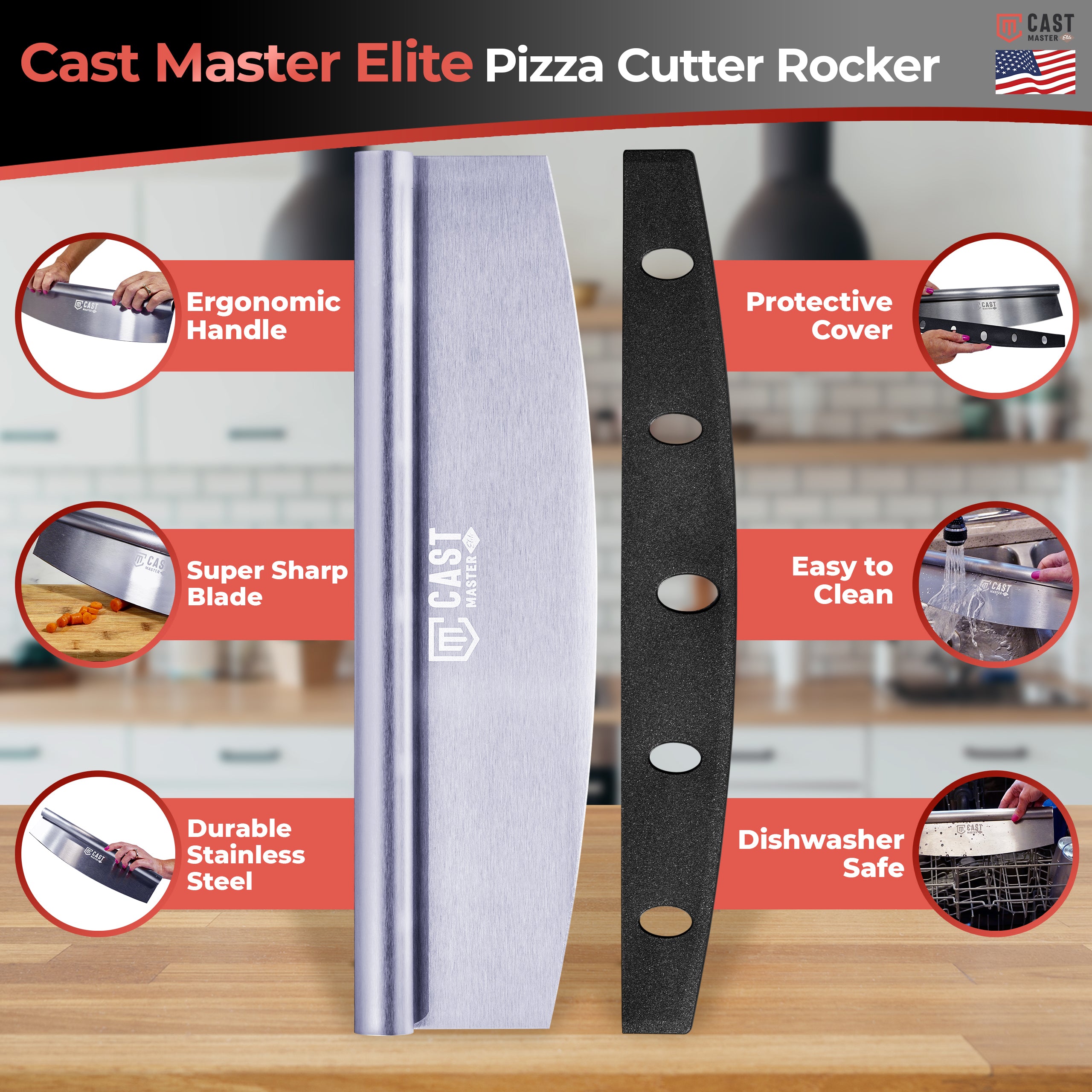 Pizza Cutter Rocker - 14 inch
