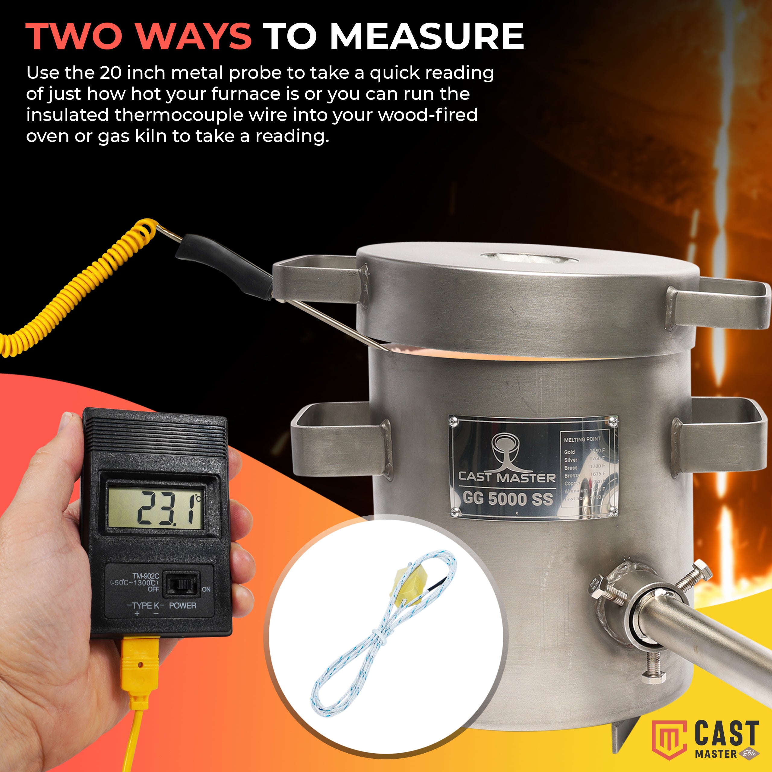 Digital Probe Thermometer for Furnace & Forge – CastMasterEliteShop