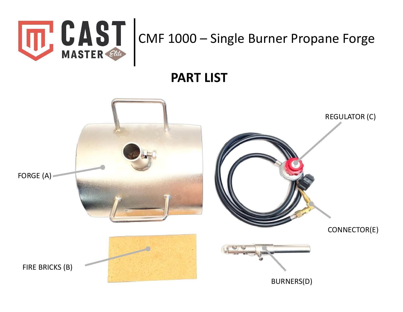 CMF 1000 Single Burner Propane Forge for Blacksmith Jewelry Mo on –  CastMasterEliteShop